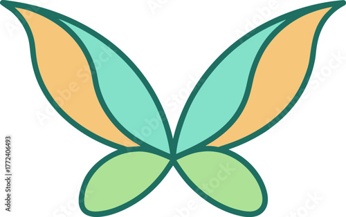 Simple Little Fairy Wings Vector Graphic