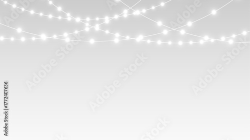 Garland png glowing lights for festive holiday decoration.
