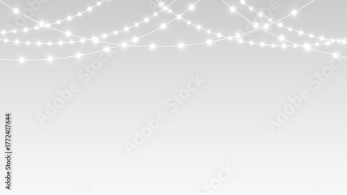 Garland png bright decorative lights for christmas party.
