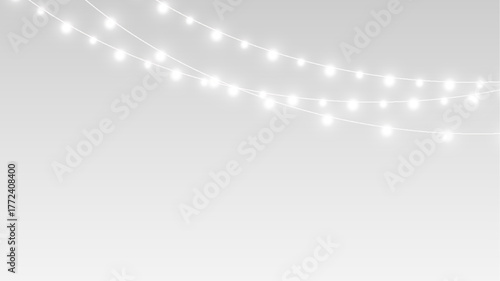 Garland png festive glowing lights for background.
