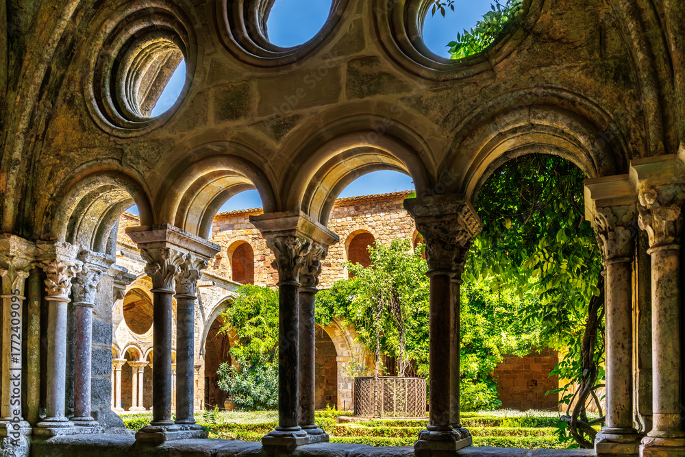Fototapeta premium A Framed View of the Medieval Monastery 