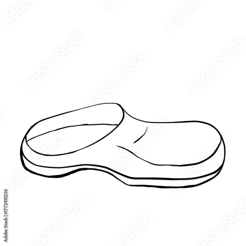 Sketch of slippers