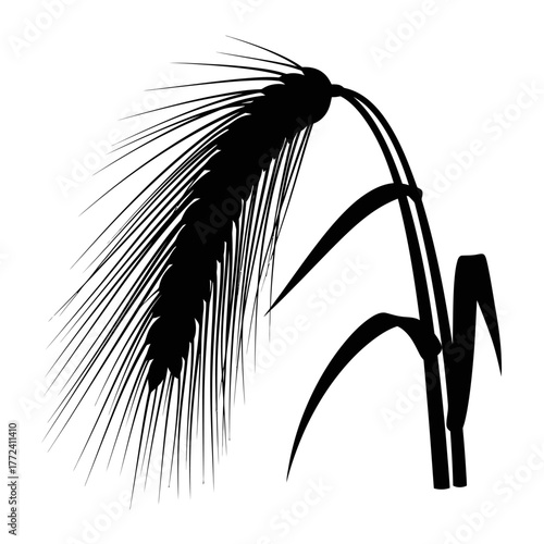 Classic Fly Fishing Hook Silhouette Artwork Illustration Capturing Angling Sport Design