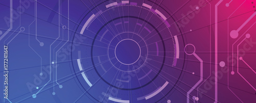 Abstract circuit technology style concept particles background