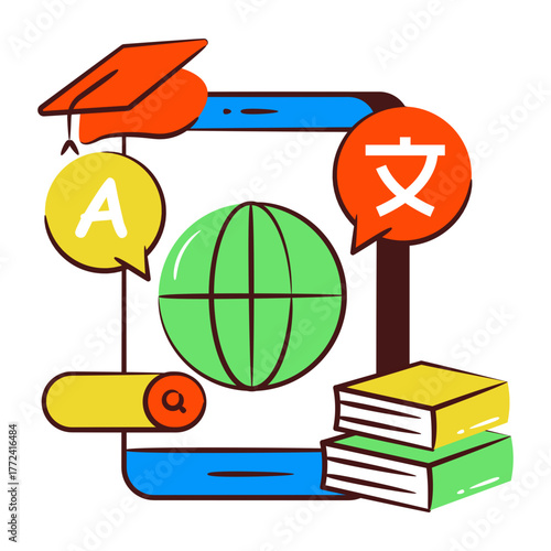 Vector design of language translator icon