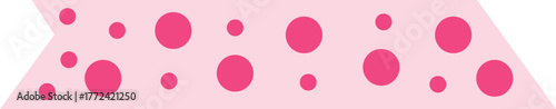 Bright pink washi tape featuring dotted pattern in various sizes, great for crafts, packaging, and digital design assets.