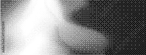 Bit bg bitmap with 8 gradient and dither pattern for pixel game background. Black background abstract and comic square with arcade screentone and geometric halftone illustration.