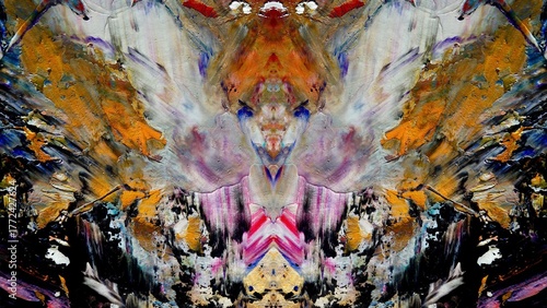 Abstract art background . Hand painting artwork on canvas .