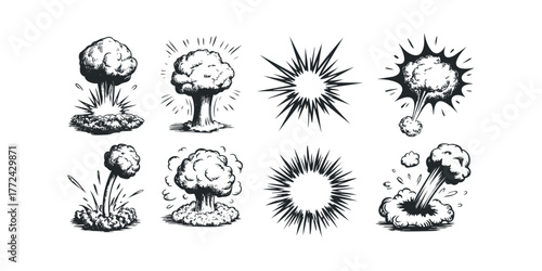 Explosion Burst Icons Collection