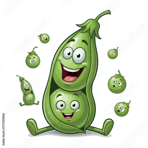 illustration, food, green, vector, vegetable, isolated, design, fresh, healthy, nature, cartoon, natural, vegetarian, plant, graphic, nutrition, organic, drawing, vegan, art, pea, bean, peas, see