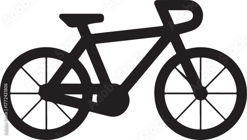 Road bike silhouette vector icon graphic