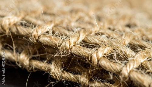 Close Up of Hemp Fabric Texture