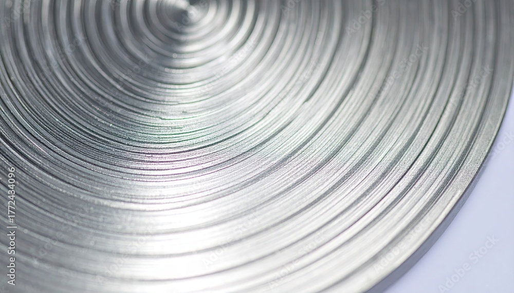 Obraz premium Silver Guilloch? Metal Disc Macro Photography