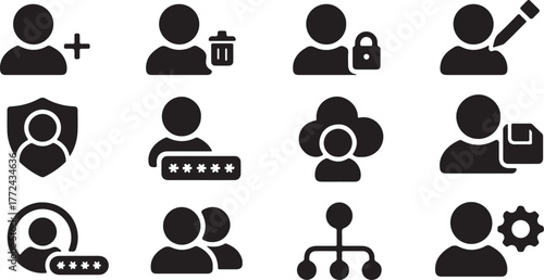 User Profile and Security Icon Collection