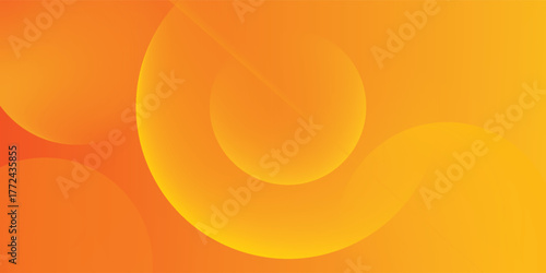 Abstract orange background with circles. Vector illustration