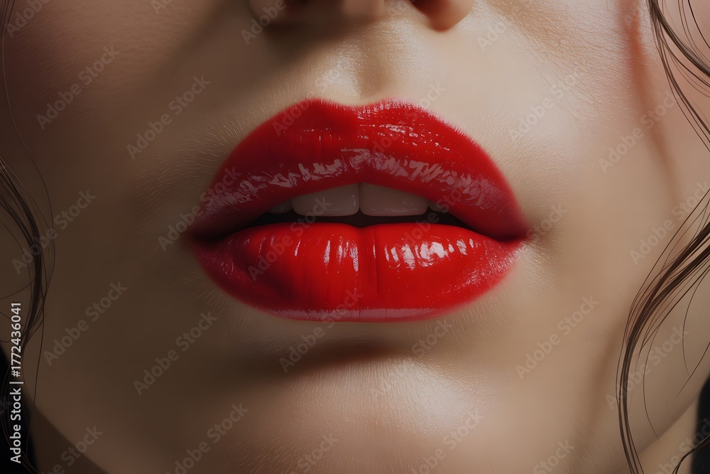 Fototapeta premium close up lips