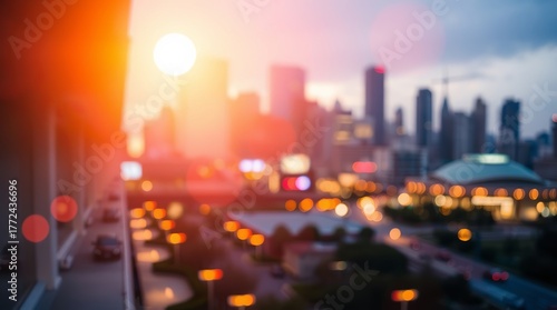 Blurred city traffic