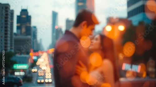 Blurred city traffic
