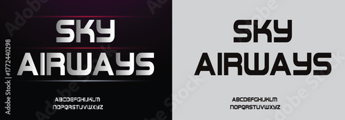 Abstract Fashion font alphabet. Minimal modern urban fonts for logo, brand etc. Typography typeface uppercase lowercase and number vector illustration.