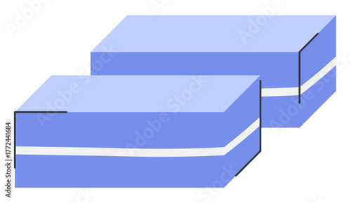 Yoga Blocks Stretching Equipment in Cartoon Style.