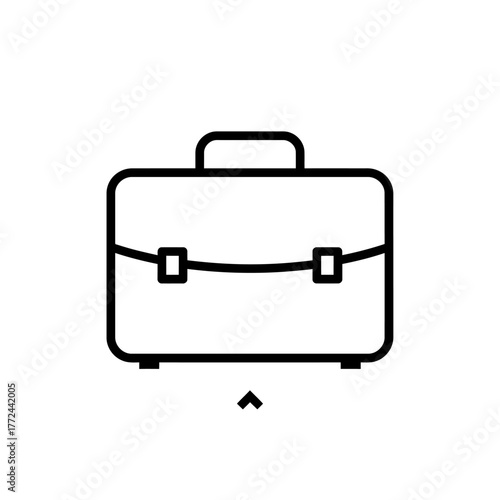 Minimalist briefcase icon modern design