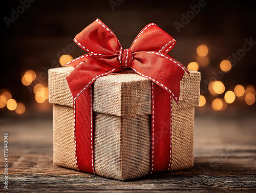 a wrapped Christmas package