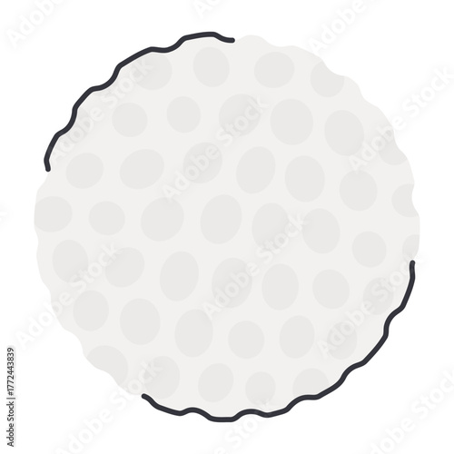 Golf Ball Sports Game Equipment in Cartoon Style.