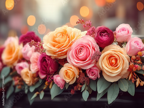 decorated wedding car