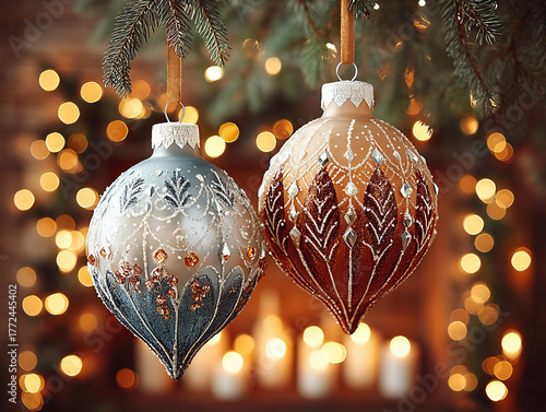 elegant silver Christmas or...