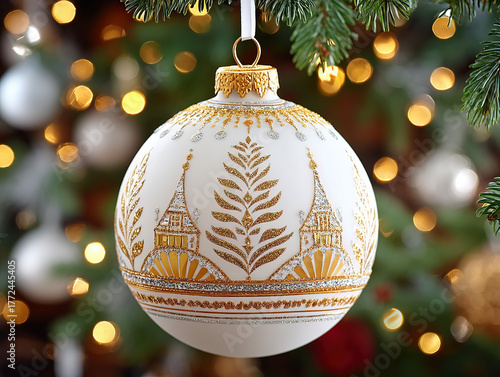 elegant white Christmas dec...