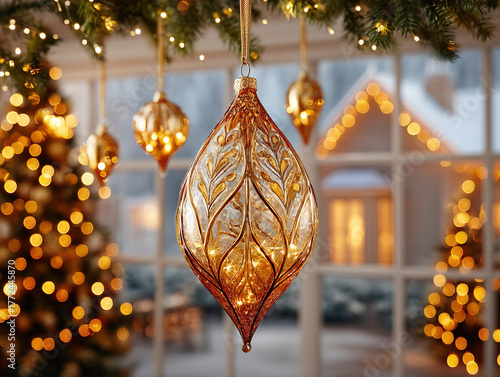 fragile glass Christmas orn...