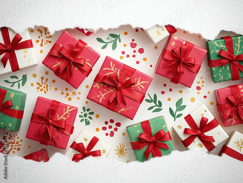 piece of ripped Christmas p...