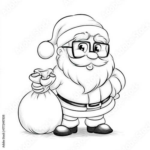 Santa Claus Carrying a Sack...