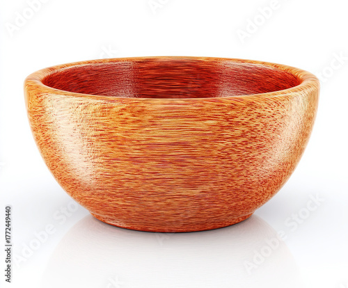 wooden bowl isolated image