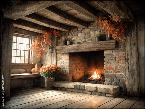 sooty old fireplace