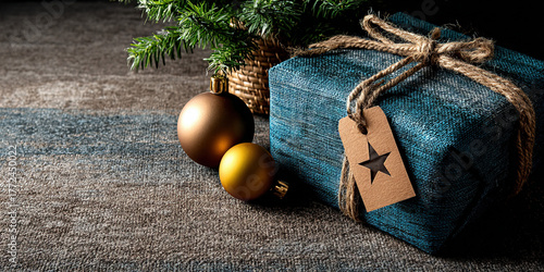 Navy Blue Solid Christmas B...