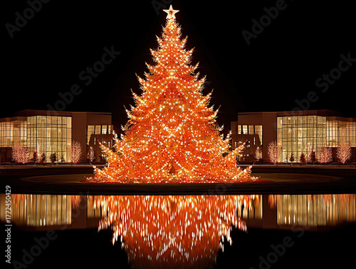 tree with Christmas tree wh...