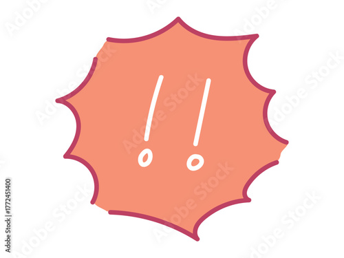 Red pop art speech bubble – exclamation design