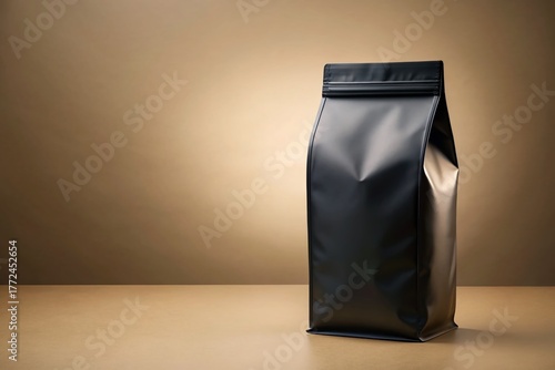 Beige Background Coffee Pack - Minimalist Product Photography