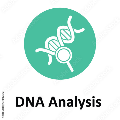 DNA Analysis Vector Icon which can easily modify or edit