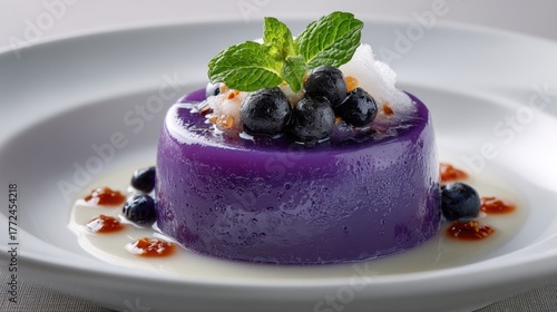 Micronesia dish Karamal Taro pudding a purple or white gelatinous dessert