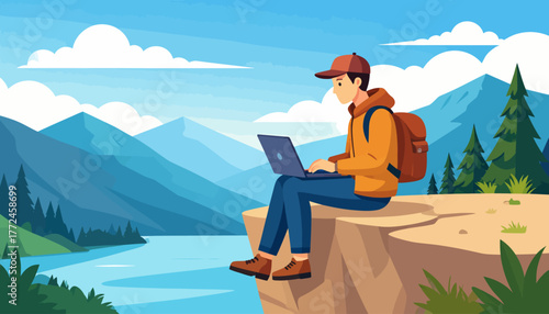 Work from anywhere Embrace Remote Work with Nature's Serenity - A Freelancer's Paradise