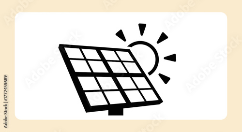 Solar Panel Graphic Sustainable Energy Icon