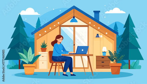 Work from Anywhere Embracing Remote Work with a Cozy Home Office Setup