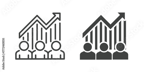 Development Icon. Line and glyph solid icon