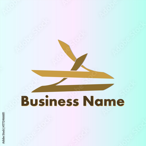 Modern Abstract Golden Business Logo Design