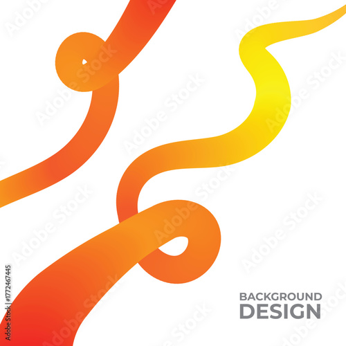Abstract orange background vector illustration with a musical treble clef note symbol