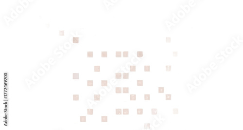 Grid of square cutouts with transparent background
