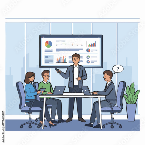 business people working together