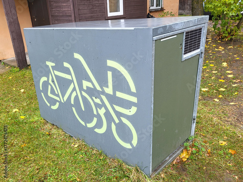 bicycle baby cart stroller storage box garage hiding protecting snow rain